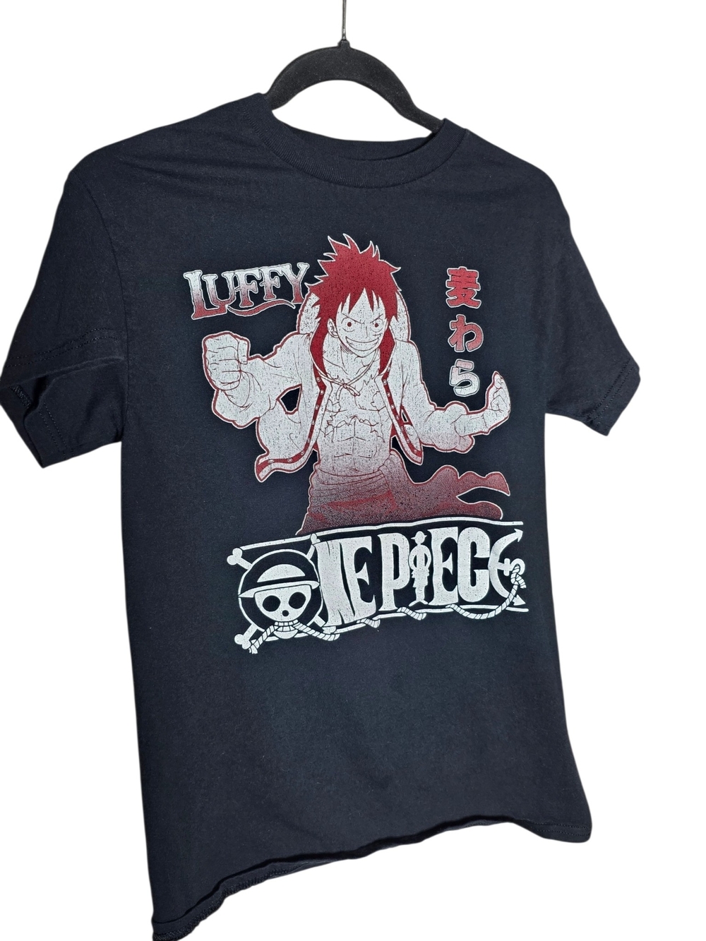 Ripple Junction One Piece Monkey D Luffy Graphic T-Shirt Mens Small Black Kanji